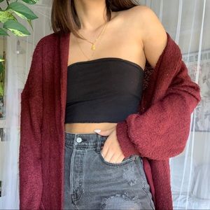 Burgundy cardigan